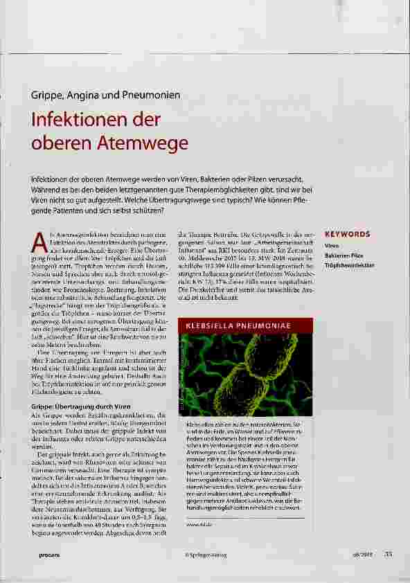 Vorschauseite 1: Infektionen der oberen Atemwege