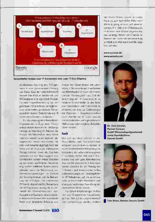 Vorschauseite 2: IT-Kurzanalyse oder IT-Due Diligence in der Gesundheitsund Sozialwirtschaft