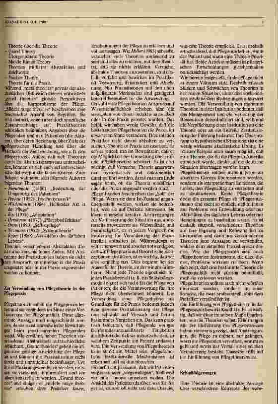 Vorschauseite 3: Pflege und Pflegetheorien