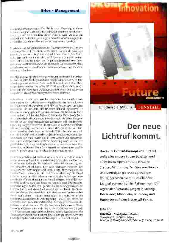 Vorschauseite 3: Erlösmanagement - ein Feld für gemeinsame Verantwortung