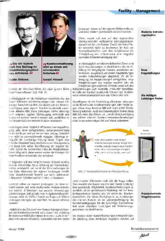 Vorschauseite 2: Technisches Management als interne Dienstleistung Vom Kostenverursacher zum Nutzenbringer