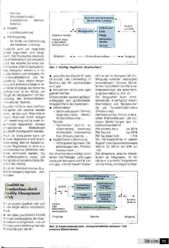 Vorschauseite 2: Facility Management - eine Kooperationsform zwischen externen Dienstleistern und Krankenhäusern Konzentration auf das Kerngeschäft/Sicherung de Wettbewerbsfähigkeit