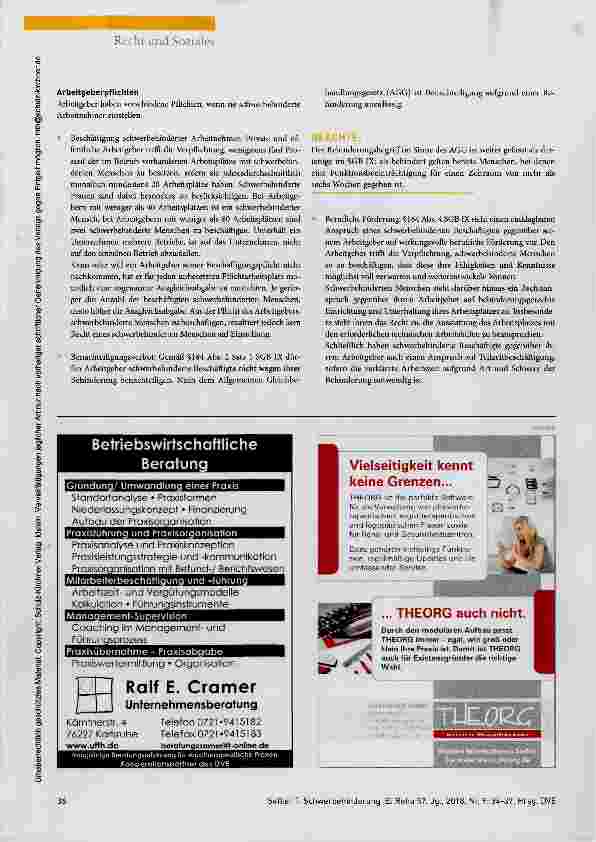Vorschauseite 3: Schwerbehinderung und ihre Bedeutung für Arbeitnehmer und Arbeitgeber