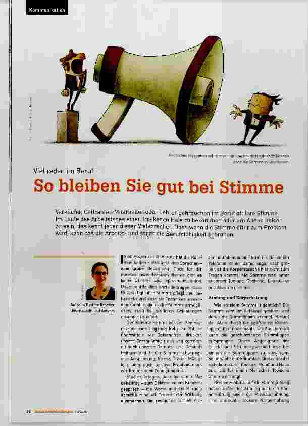 Vorschauseite 1: So bleiben Sie gut bei Stimme