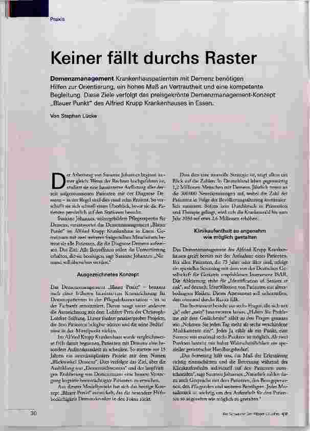 Vorschauseite 1: Keiner fällt durchs Raster