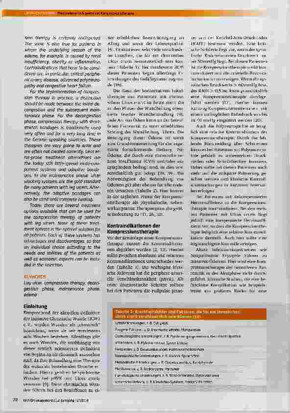 Vorschauseite 2: Praxisrelevante Aspekte der Kompressionstherapie für Patienten mit chronischem Ulcus cruris unter besonderer Berücksichtigung der Wirtschaftlichkeit