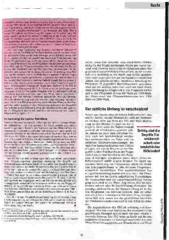 Vorschauseite 4: Wann besteht nächtlicher Hilfebedarf? Die Rechtsprechung des Bundessozialgerichts zum SGB XI (Teil 1)