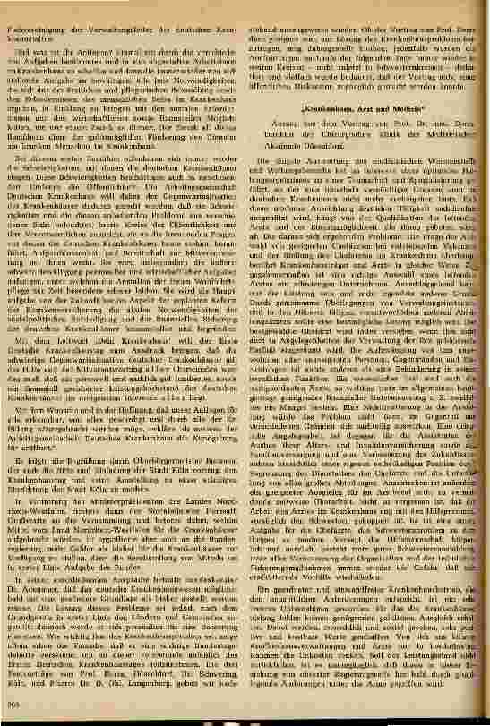 Vorschauseite 2: Der Erste Deutsche Krankenhaustag in Köln vom 12. -16. Juni 1958