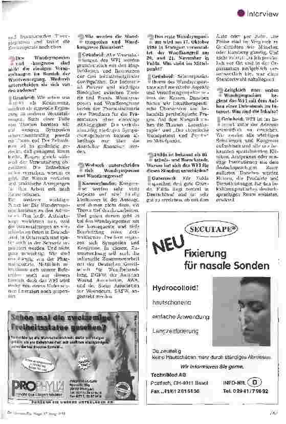 Vorschauseite 2: WFI-Wundmanagement will Abhilfe schaffen