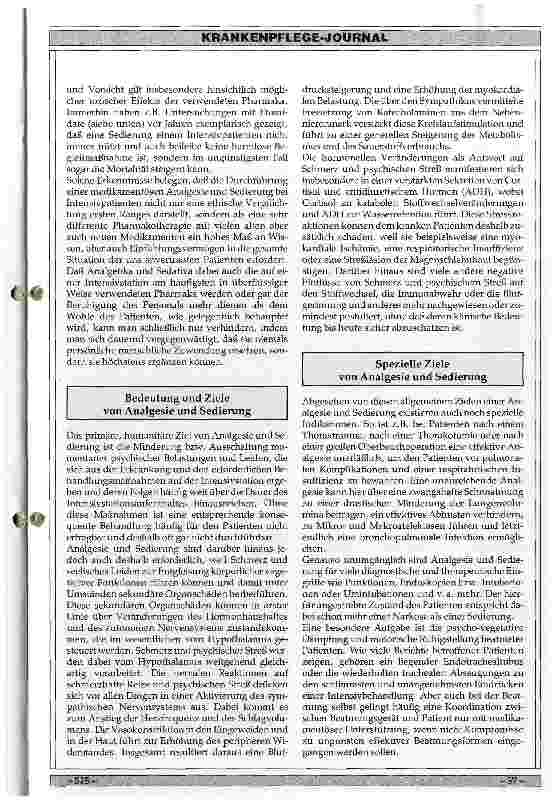 Vorschauseite 2: Analgesie und Sedierung von Intensivpatienten