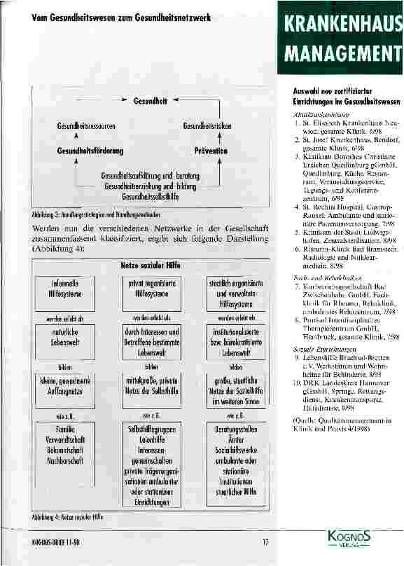 Vorschauseite 4: Auf dem Weg in das Gesundheitsnetzwerk? Weitergehende Überlegungen zur Verknüpflung von Leistungsbereichen