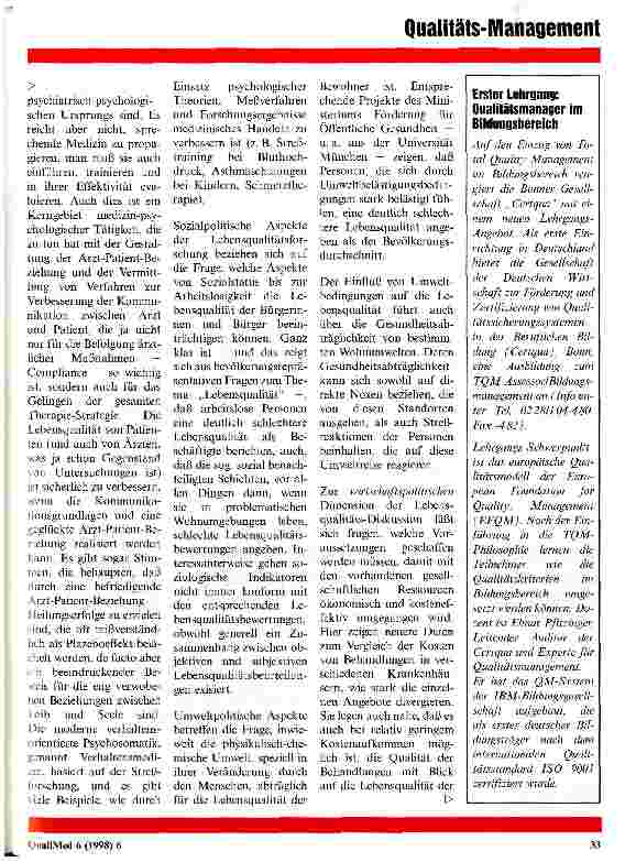 Vorschauseite 5: Gesundheitsbezogene Lebensqualität