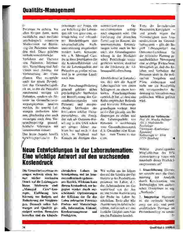 Vorschauseite 6: Gesundheitsbezogene Lebensqualität