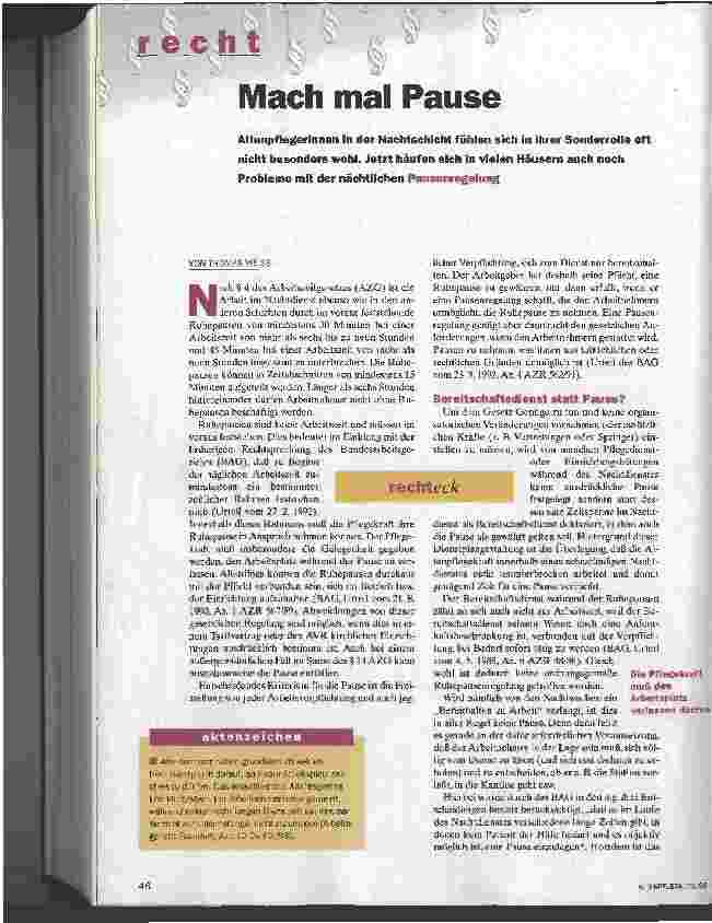 Vorschauseite 1: Mach mal Pause
