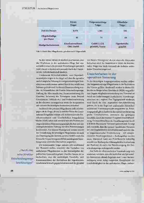 Vorschauseite 2: Die richtige und zukunftsfähige Rechtsform für ambulante Pflegeeinrichtungen finden