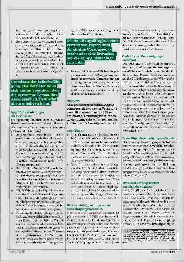 Vorschauseite 2: Die wichtigsten Änderungen durch das Erwachsenenschutz-Gesetz im Überblick
