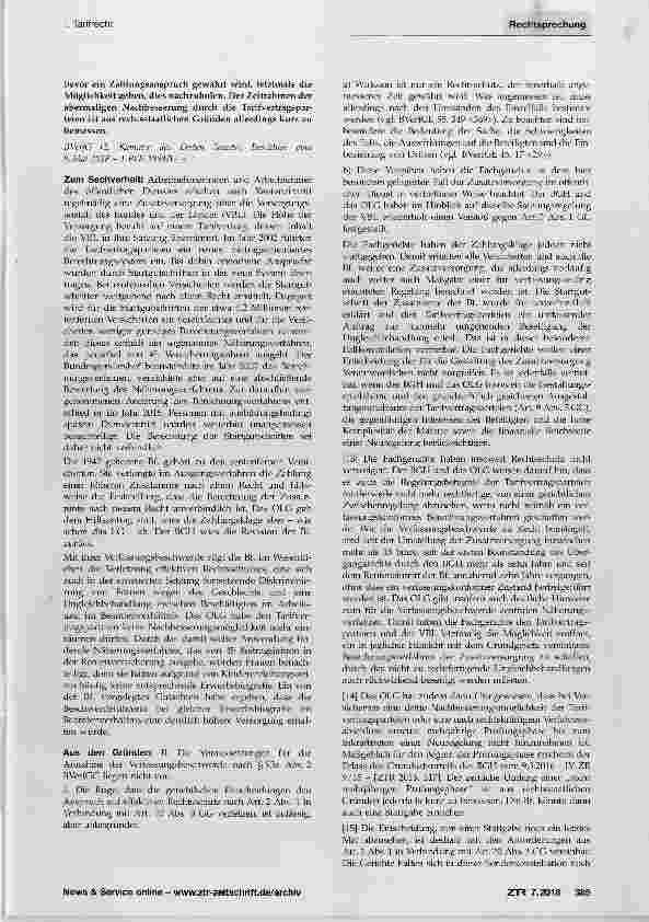 Vorschauseite 2: Zusatzversorgung Startgutschriften VBLS §§ 78, 79; GG Art. 2 Abs. 1; 3 Abs. 1, 2; 20 Abs. 3
