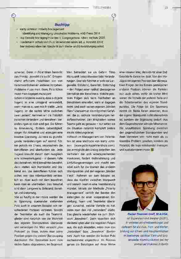 Vorschauseite 2: POLARITY MANAGEMENT: VOM GEGENEINANDER IUM MITEINANDER