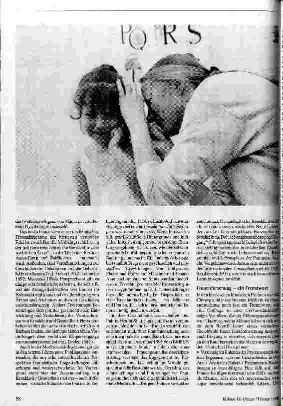 Vorschauseite 3: Die Frau, das immer noch unbekannte Wesen? Frauen und Frauenforschung in der Medizin