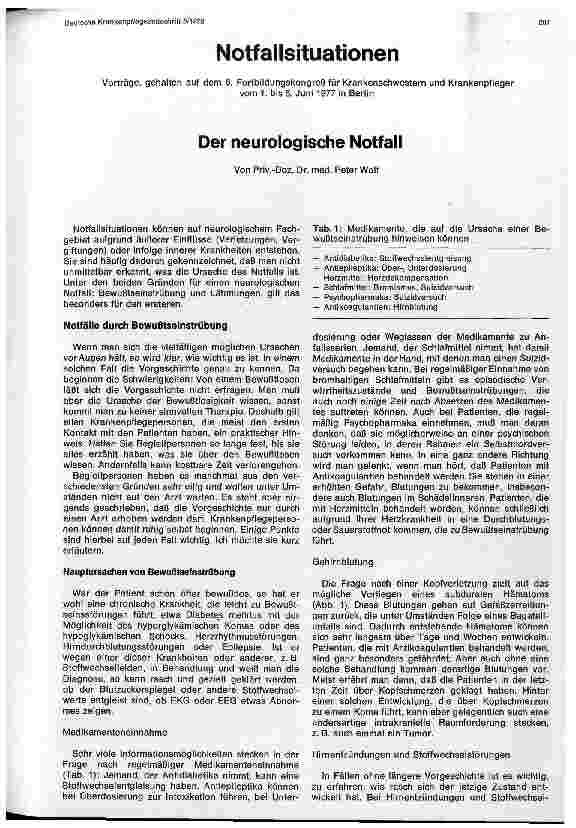 Vorschauseite 1: Notfallsituationen - Der neurologische Notfall