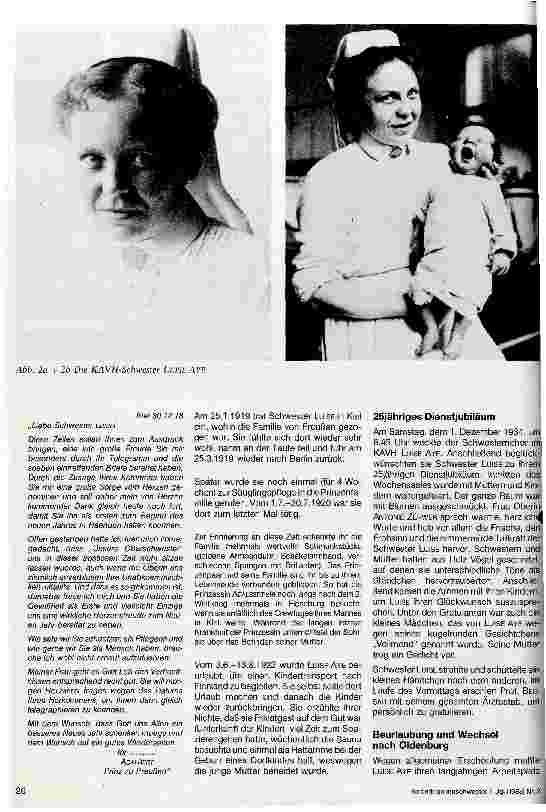 Vorschauseite 2: Luise Aye - eine Persönlichkeit des Kaiserin Auguste Victoria Hauses
