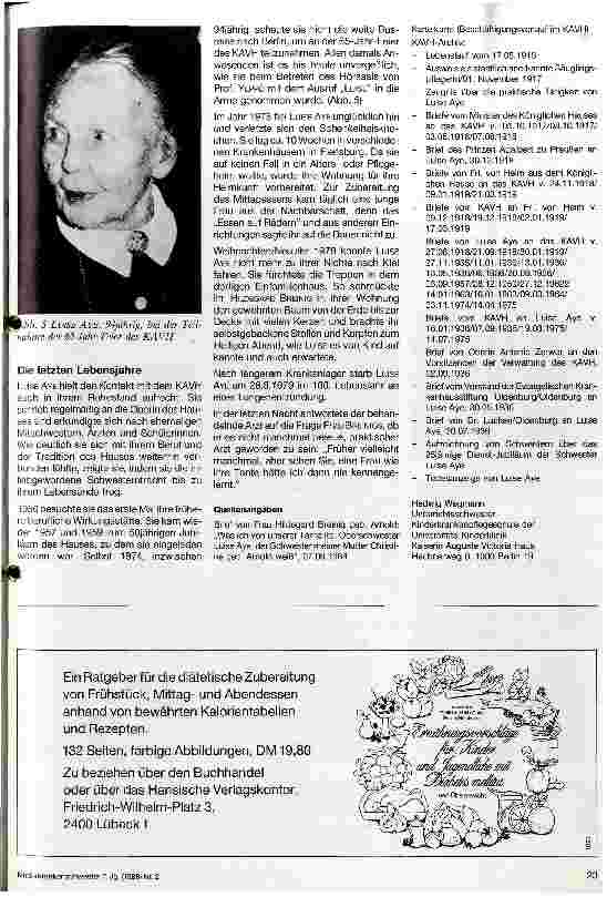 Vorschauseite 5: Luise Aye - eine Persönlichkeit des Kaiserin Auguste Victoria Hauses