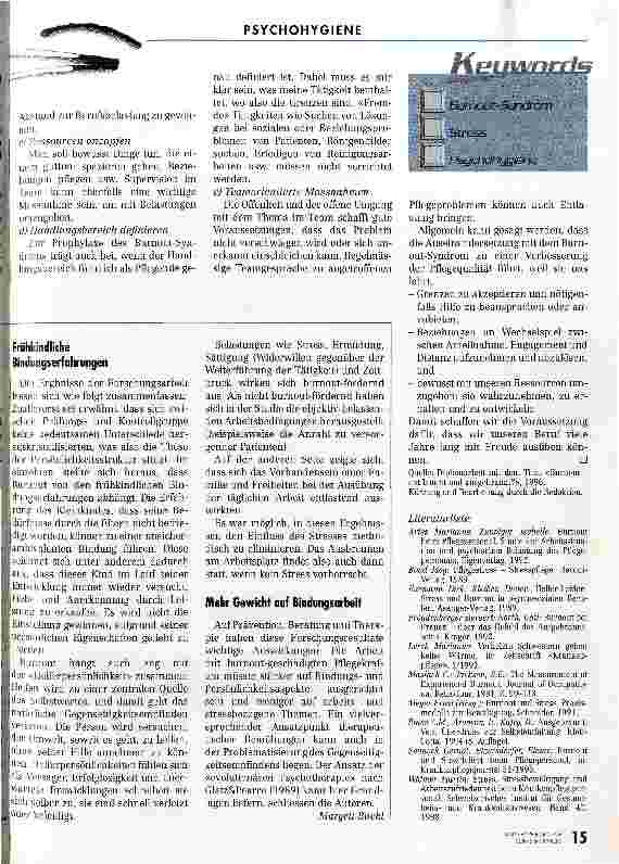 Vorschauseite 4: Vom Idealismus zur ... Erschöpfung Burnout-Syndrom