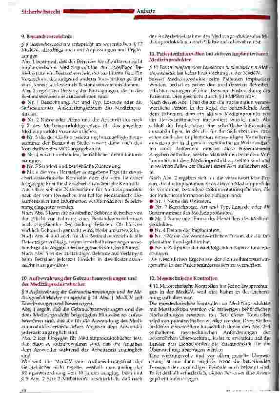 Vorschauseite 4: Die Umsetzung der neuen Medizinprodunkte-Betreiberverordnung (MPBetreibV) in Gesundheitseinrichtungen (Teil 1)