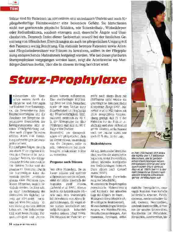 Vorschauseite 1: Sturz-Prophylaxe