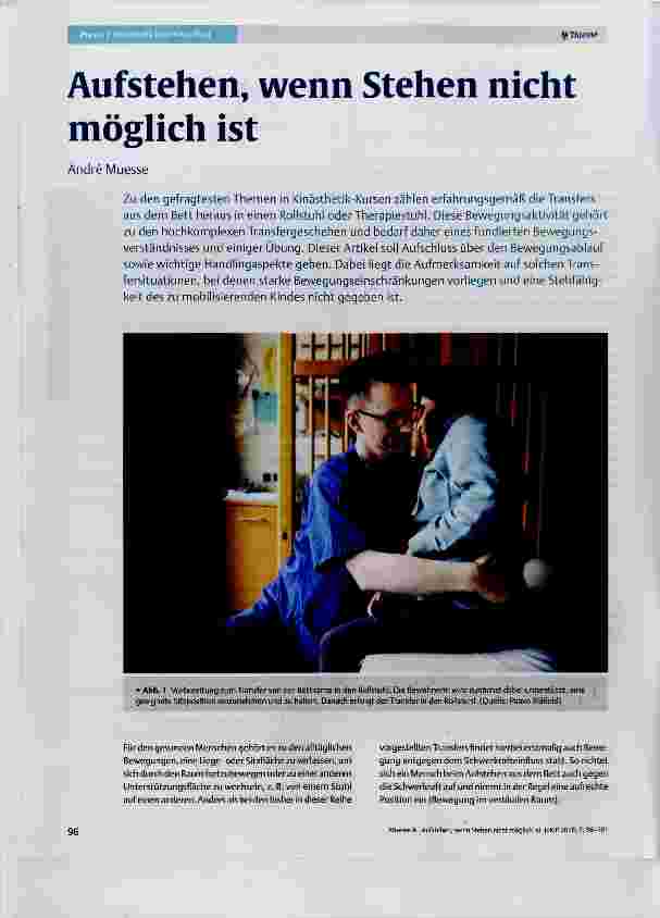 Vorschauseite 1: Aufstehen, wenn Stehen nicht möglich ist