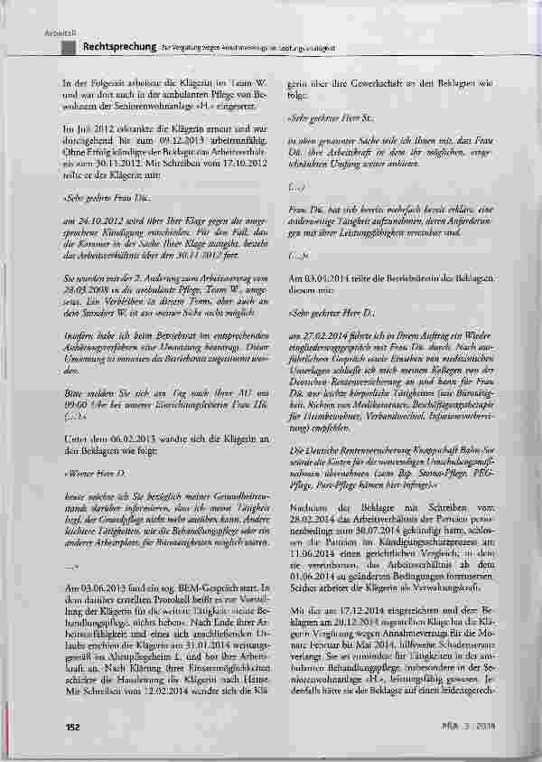 Vorschauseite 3: Zur Vergütung wegen Annahmeverzugs bei Leistungsunfähigkeit