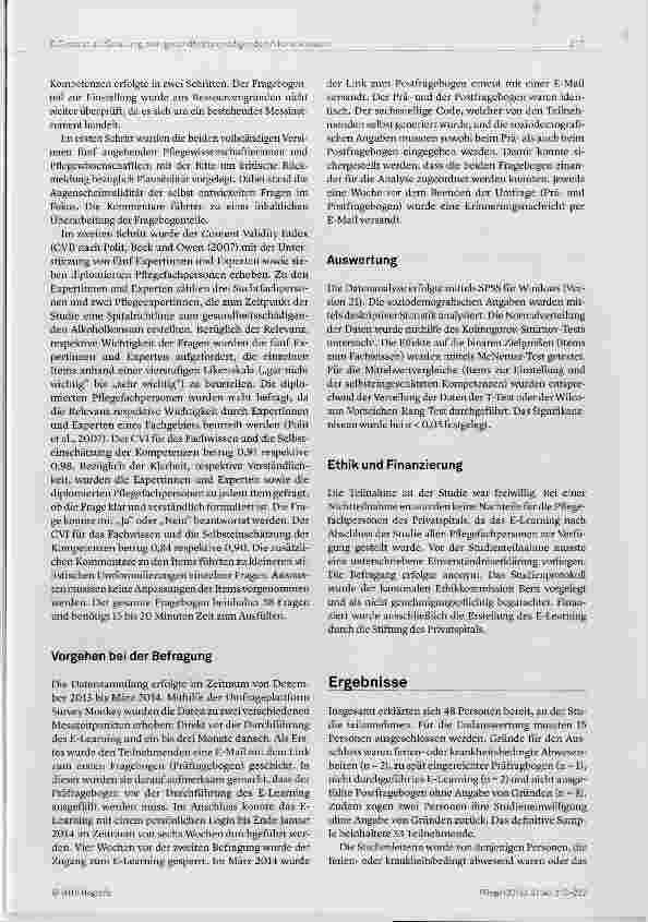 Vorschauseite 5: Auswirkungen eines E-Leaming zum gesundheitsschädigenden Alkoholkonsum auf Wissen, Einstellung und Kompetenzen von Pflegefachpersonen im Akutspital - Eine Prätest-Posttest- Studie