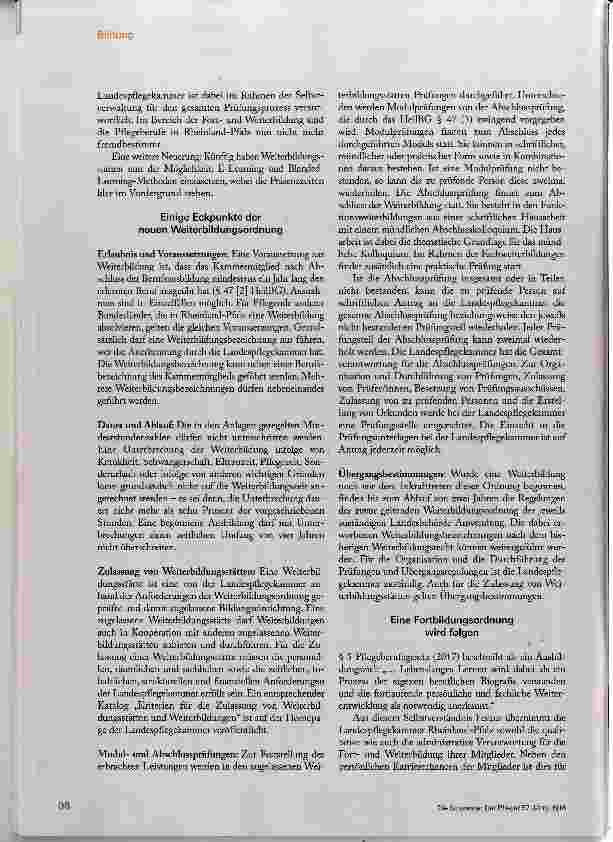 Vorschauseite 3: Was bringt die neue Weiterbildungsordnung?