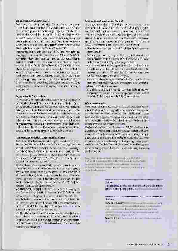 Vorschauseite 2: Die OptiBirth-Studie