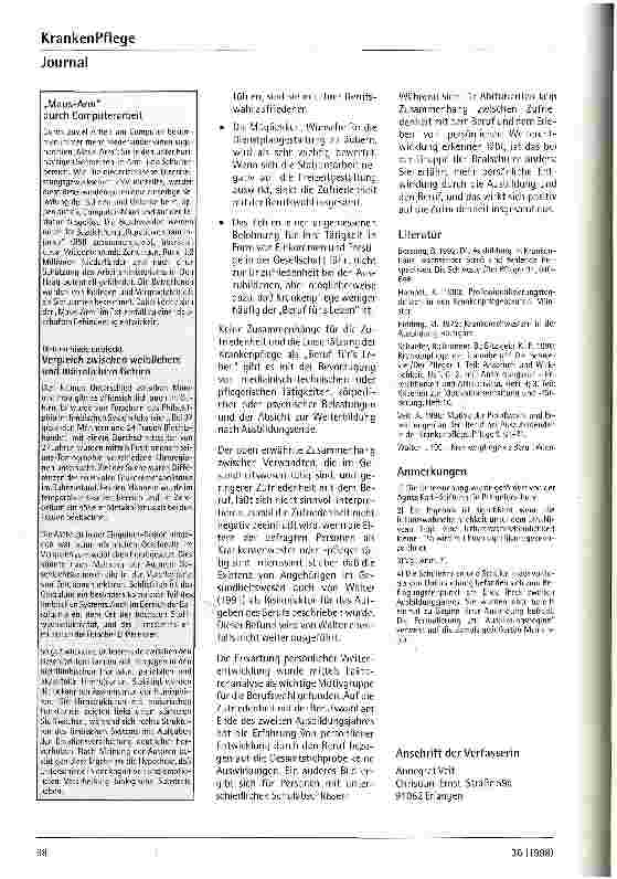 Vorschauseite 5: Lust oder Frust? Zufriedenheit von Krankenpflegeschülerinnen und -schülern mit ihrer Berufswahl am Ende des zweiten Ausbildungsjahres