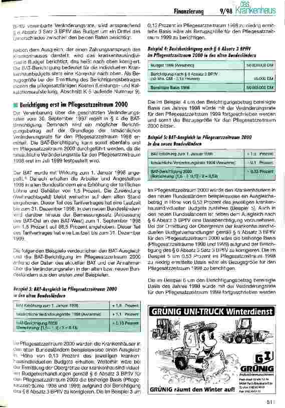 Vorschauseite 4: Die Ausgleiche im  6 der Bundespflegesatzverordnung