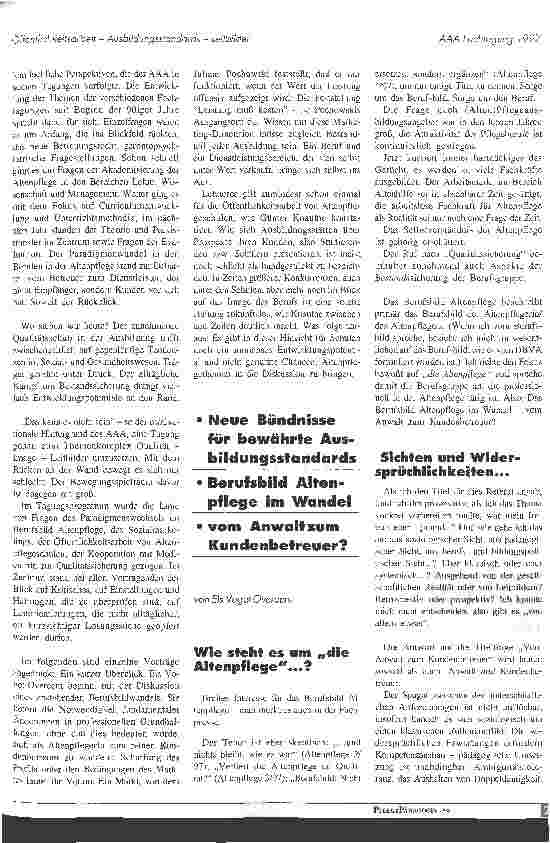 Vorschauseite 2: AAA Fachtagung 1997 Hamburg (Arbeitskreis Ausbildungsstätten für Altenpflege in der BRD)