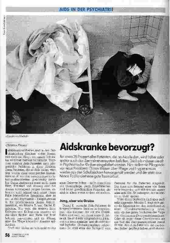 Vorschauseite 1: Aidskranke bevorzugt? AIDS in der Psychiatrie
