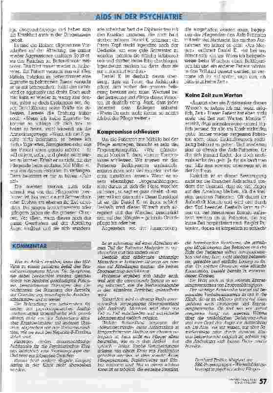 Vorschauseite 2: Aidskranke bevorzugt? AIDS in der Psychiatrie