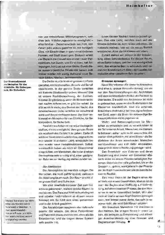 Vorschauseite 4: Wohnund Lebensformen im Heim? Visionen sind gefordert