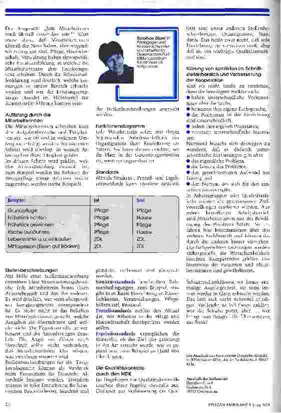 Vorschauseite 2: Und wer putzt die Schuhe ? Schnittstellen in der pflegerischen Versorgung sollten geklärt und koordiniert sein