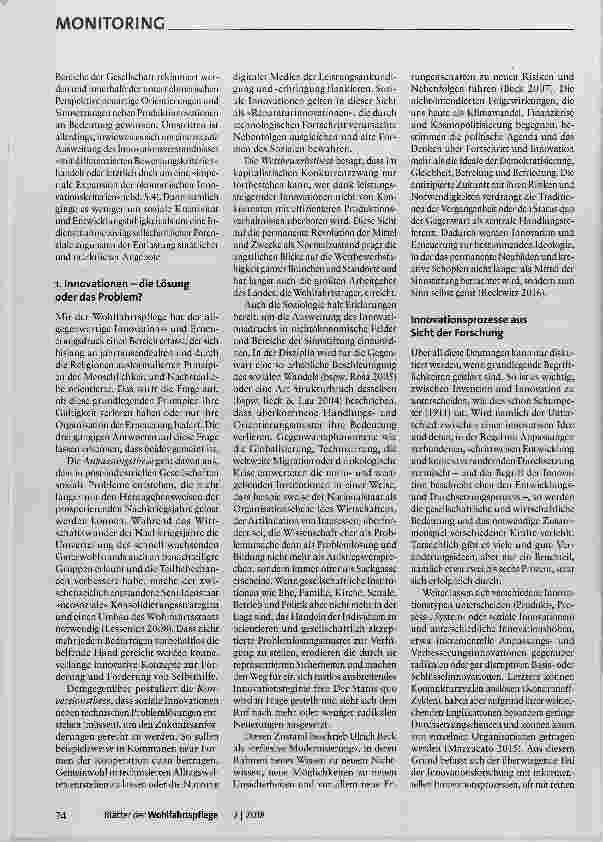 Vorschauseite 2: Innovationen in der Wohlfahrtspflege