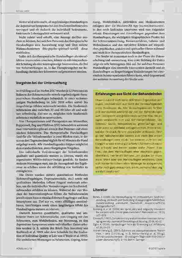 Vorschauseite 3: Handauflegen bei chronischem Schmerz