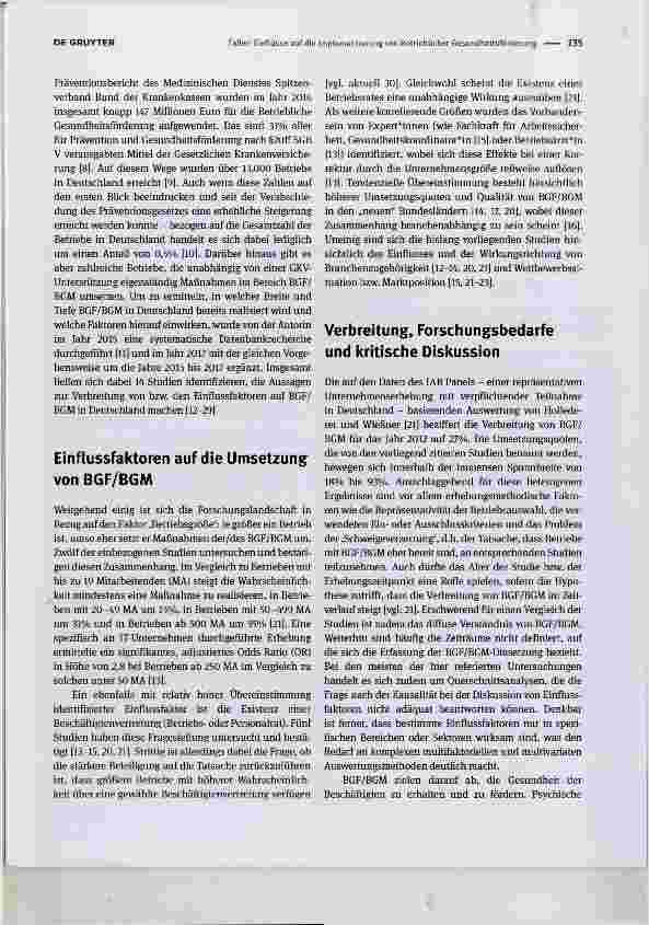 Vorschauseite 2: Implementierung von Betrieblicher Gesundheitsförderung und Betrieblichem Gresundheitsmanagement Bedingungen und Herausforderungen