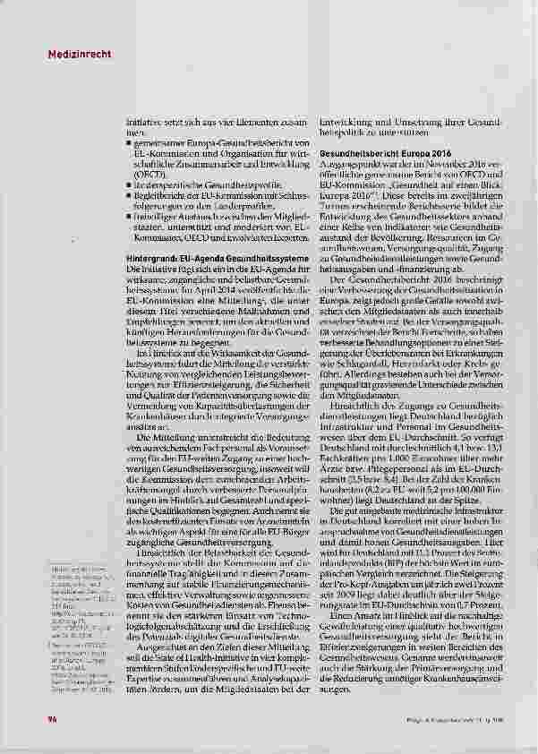 Vorschauseite 2: EU-lnstrument bündelt Expertise und fördert Kooperation im Gesundheitswesen