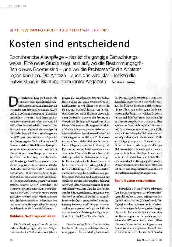 Vorschauseite 1: Kosten sind entscheidend