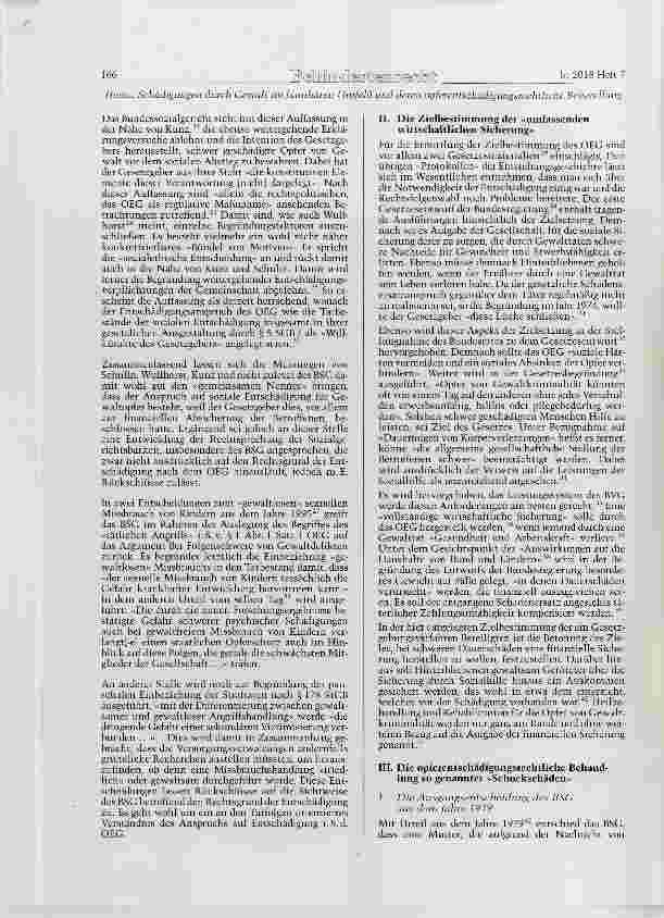 Vorschauseite 2: Schädigungen durch Gewalt im familiären Umfeld und deren opferentschädigungsrechtliche Behandhmg durch die Sozialgerichtsbarkeit Teil I