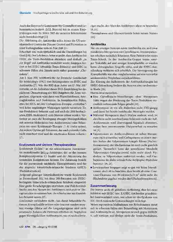 Vorschauseite 4: Hochpathogene Escherichia coli und ihre Behandlung