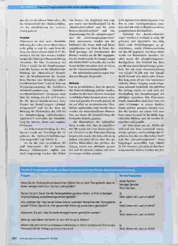 Vorschauseite 3: Schutz vor Flüssigkeitsspritzern bei der manuellen Vorreinigung oder Vorreinigung mit einem Dampfreiniger in der Aufbereitungsabteilung