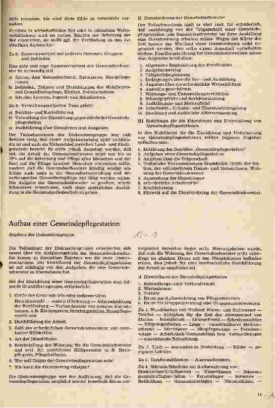 Vorschauseite 2: Aufgabegebiete der Gemeindeschwester